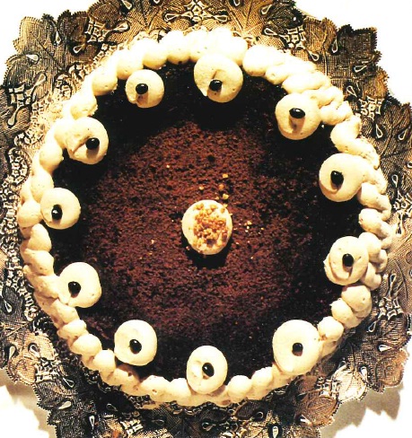 Tarta de café aromatizada al cacao