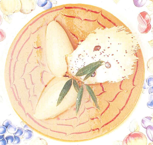 Mousse de moka con su teja de café