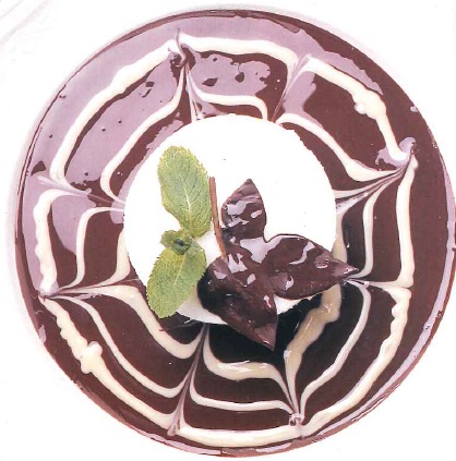 Parfait blanco de café con sabayón de moka