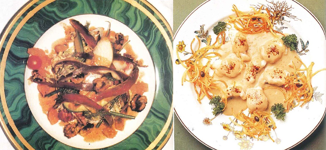 Propuesta de menú con café – Ensalada verde y rape con bechamel de café